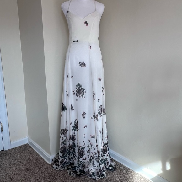 NWT Show Me Your MuMu Godshaw Goddess Gown Ivory Falls Maxi Dress size Small - Picture 2 of 10